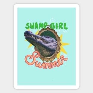 Swamp Girl Summer - Gator Magnet